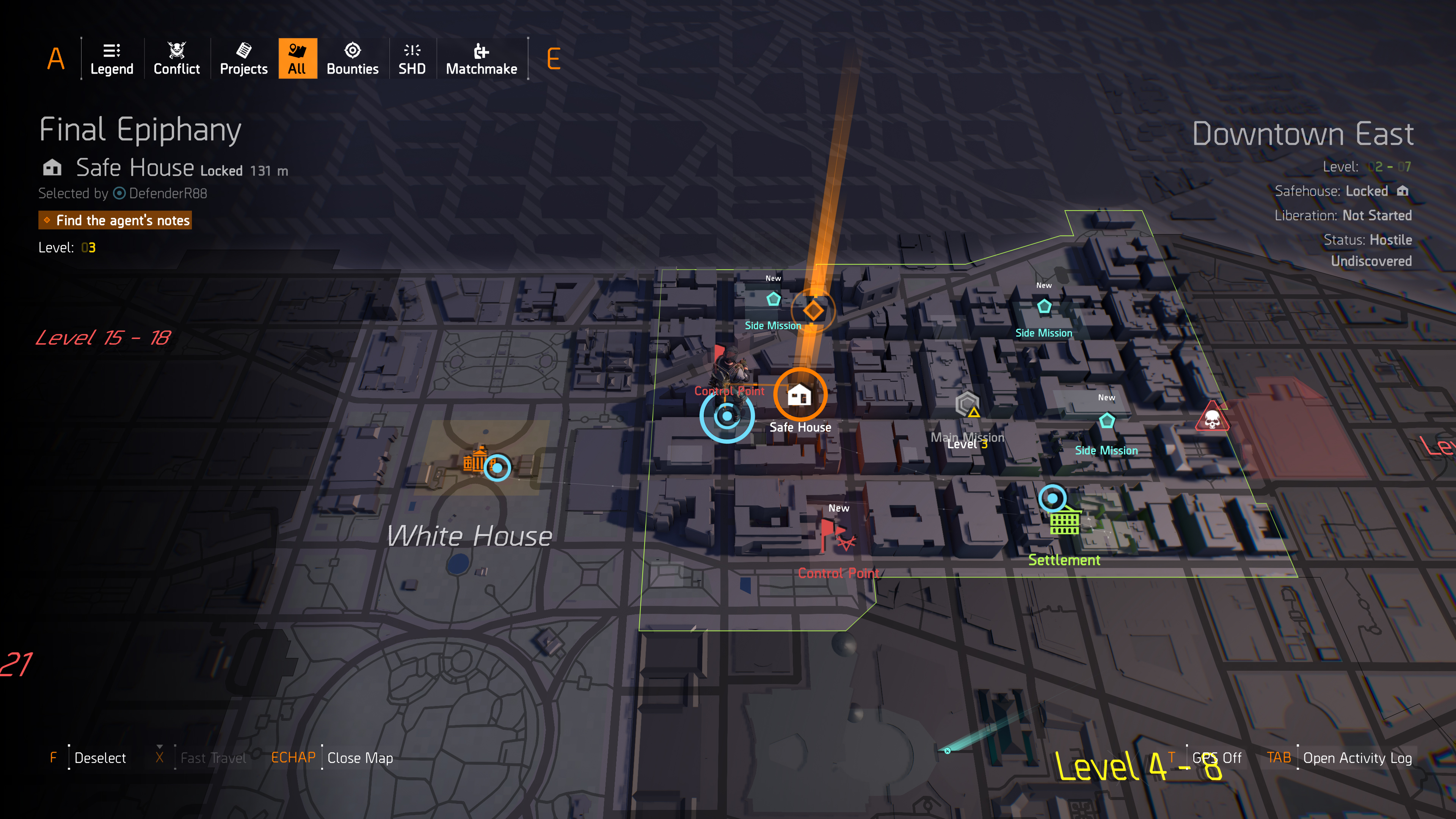 Referencia The Division 2 HUD